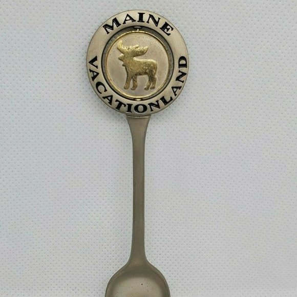 Vintage Maine Vacation Land Bear Moose Spoon - Picture 2 of 8